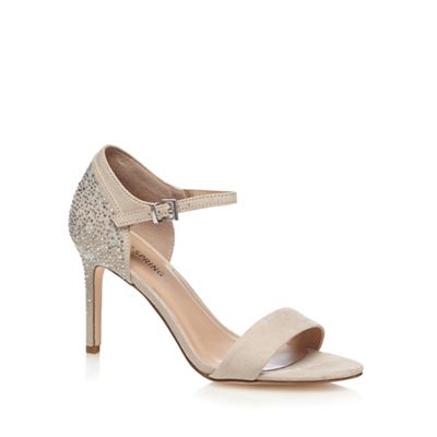 Call It Spring Natural 'Hewien' stone embellished high sandals